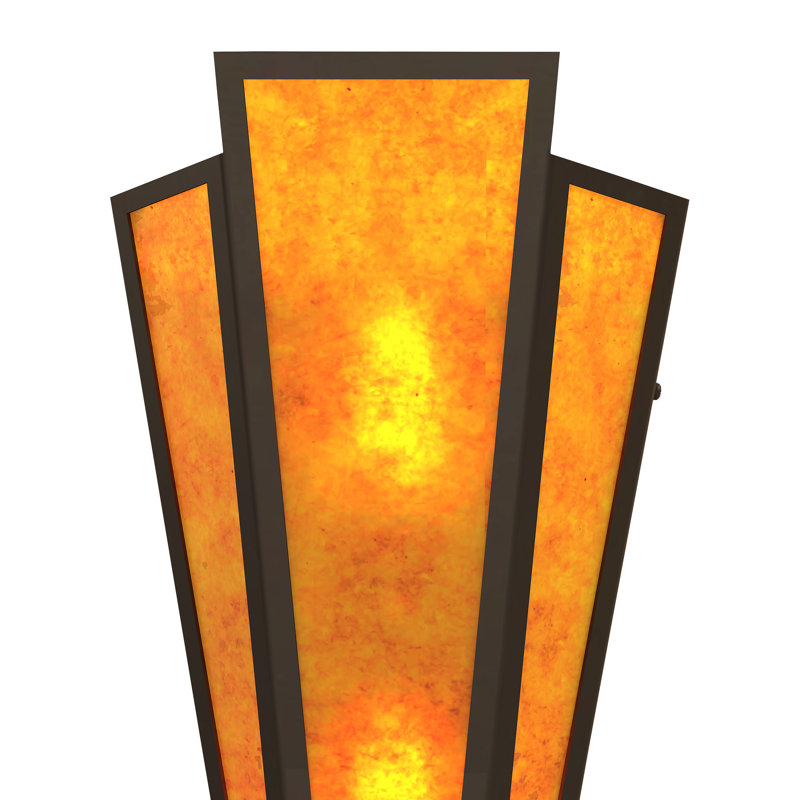 Brum 2 - Light Flush Mounted Sconce, Amber, Oil Rubbed Bronze