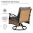 3-Piece Outdoor Conversation Set with Wicker Swivel Rocking Chairs and Side Table