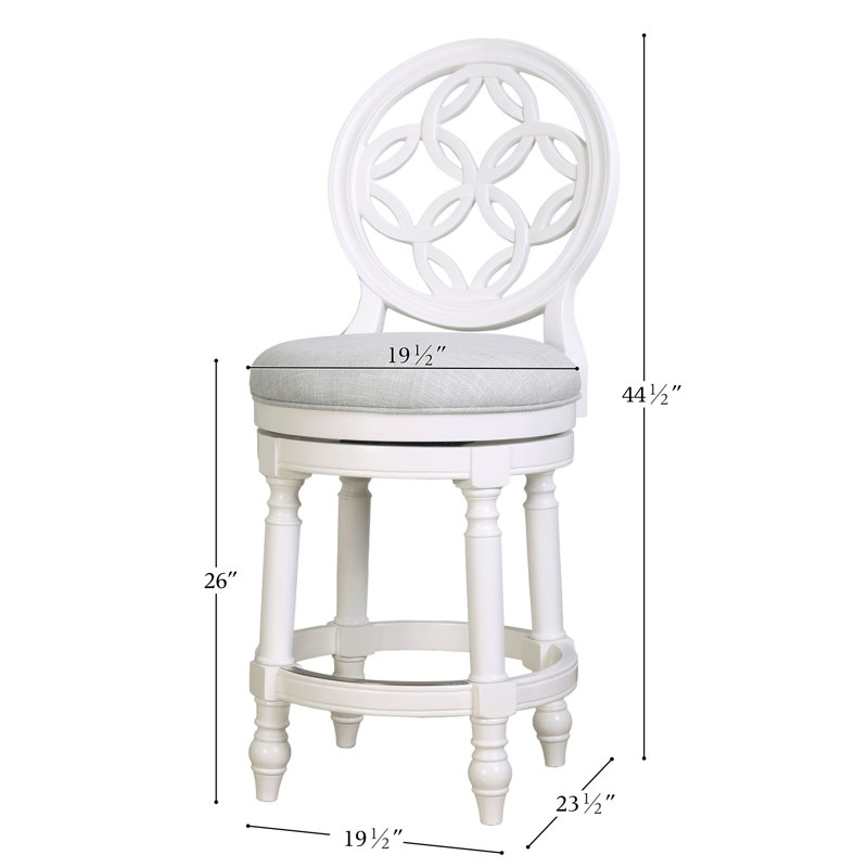 Sauer Swivel Upholstered Counter Stool with Solid Wood Frame, Counter Stool (26" Seat Height)