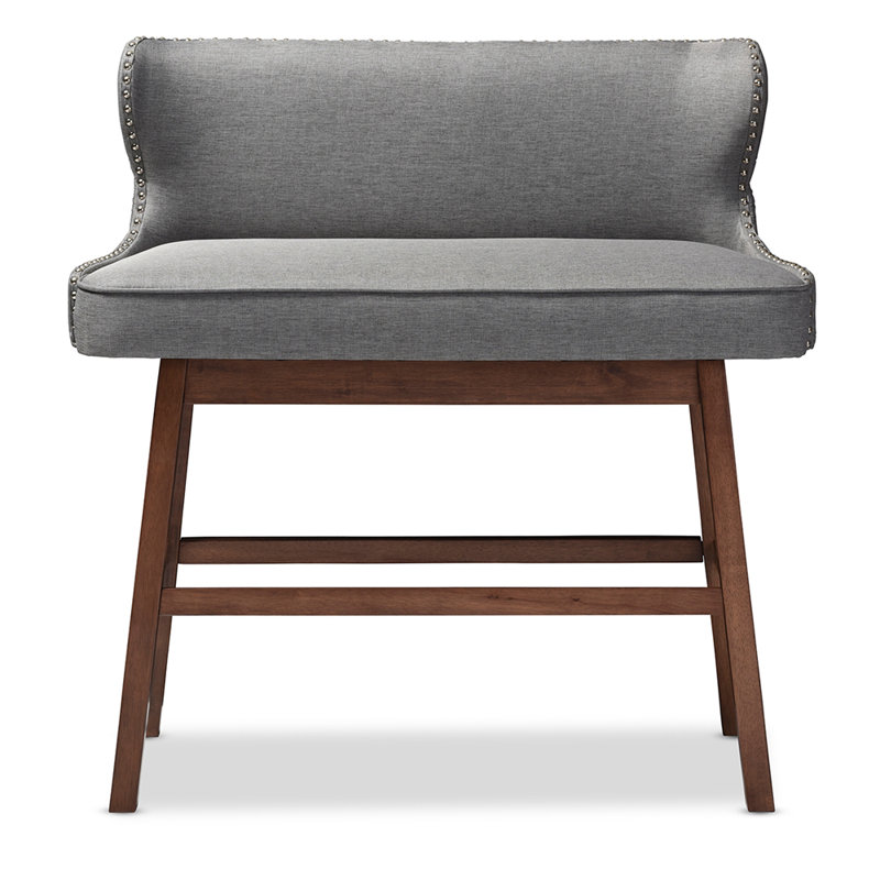 Banc rembourré Isobel, Gris