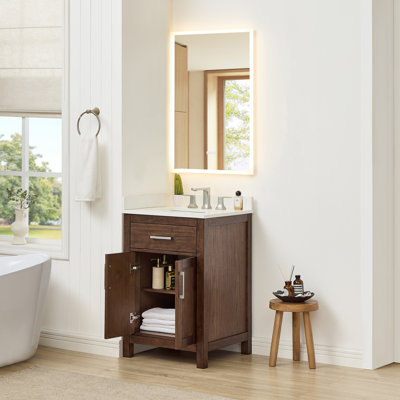Beckett 24" Freestanding Single Bathroom Vanity with Quartz Top