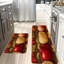 2 Pcs Autumn Apple Print Kitchen Mats Kitchen Dining Area