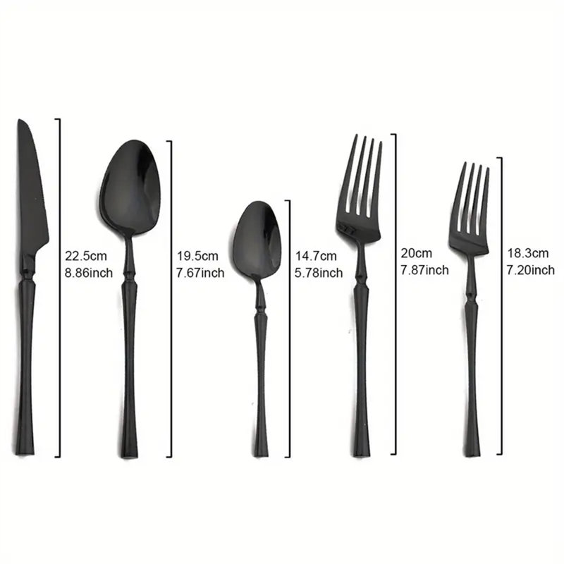 Mercer41 20pcs Stainless Steel Cutlery Set - Mirror Finish, Dishwasher Safe, Includes Knife, Fork, Spoon & More For 4 - Perfect For Home, Restaurant, Parties
