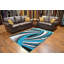Tapis turquoise/gris Maez