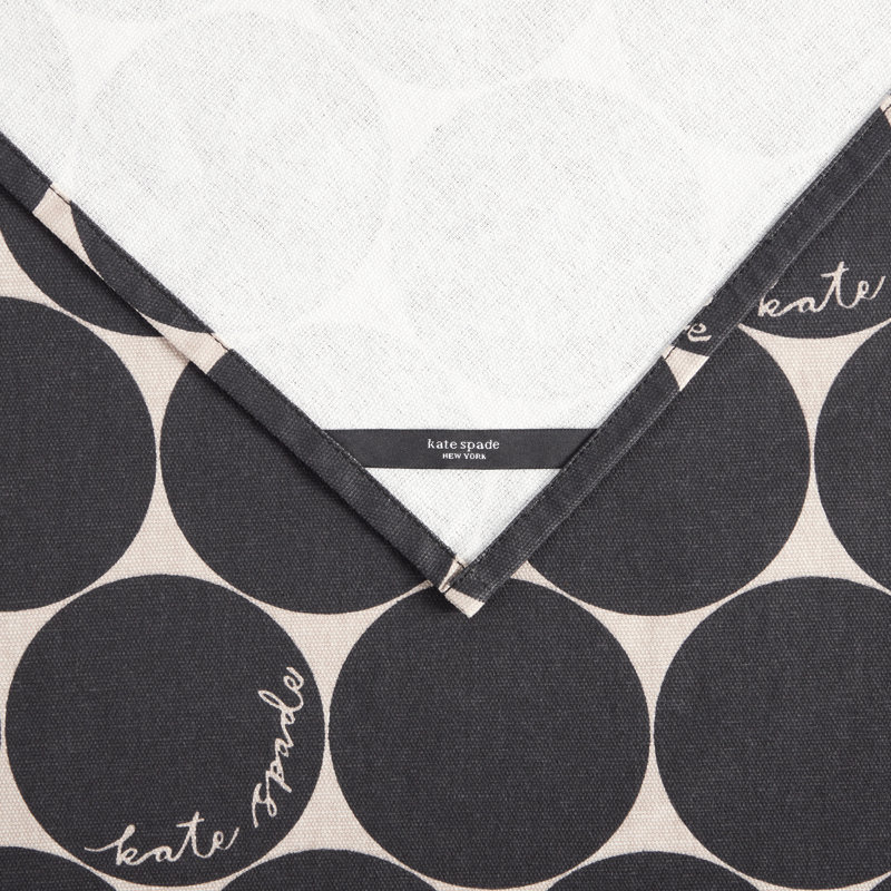 Loop And Dot 100% Cotton Square, Onyx Black/Gray