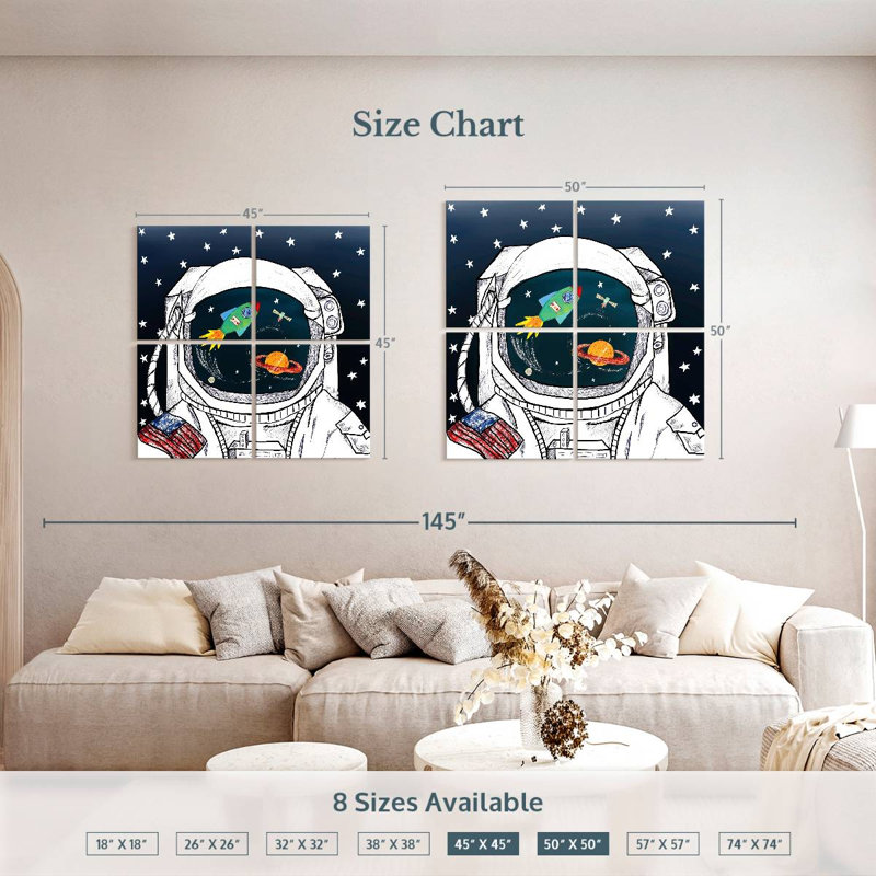 Oberle Looking At The Galaxy I, 45" H x 45" W