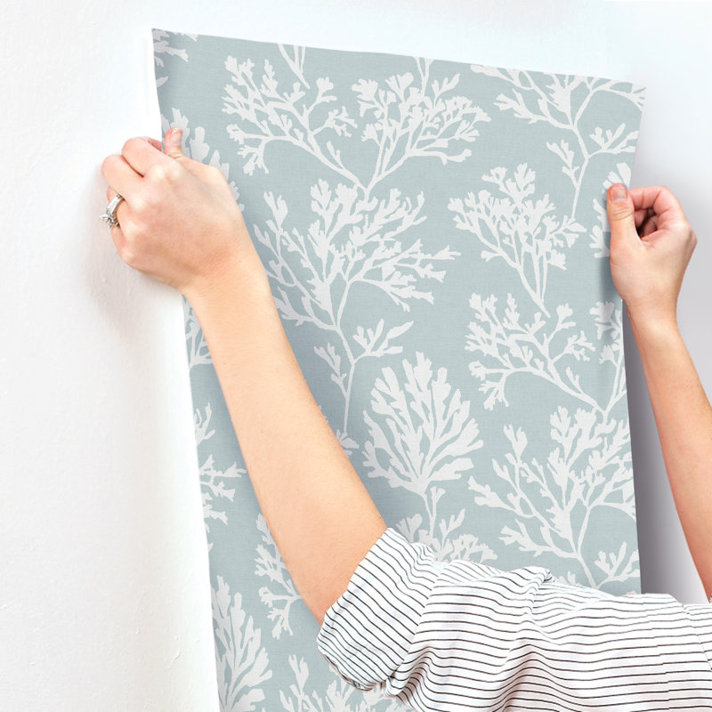 Tortuga Coral Weave Wallpaper, Blue