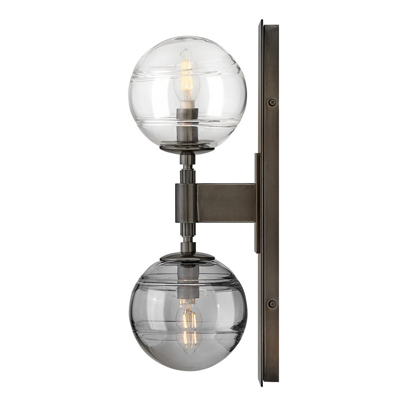 Oberon Steel Armed Sconce, Black Oxide