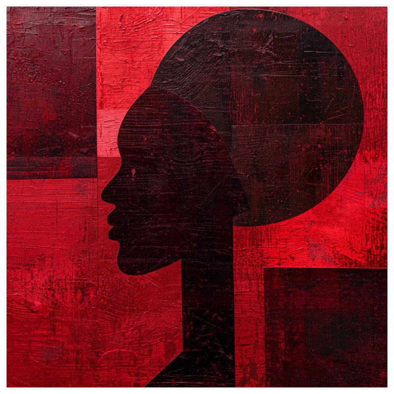 Housses de couette rouge Silhouette, Très grand lit