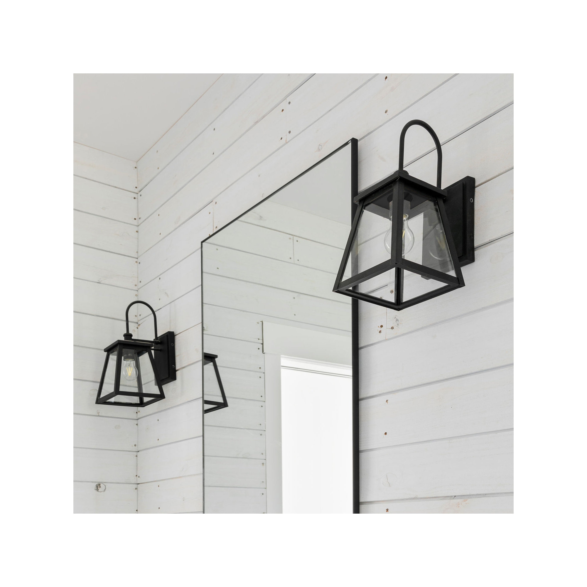 Wrentham Single Light Bell Outdoor Wall Light, Black, 14.5" H  x 7.5" W  x 9.75" D