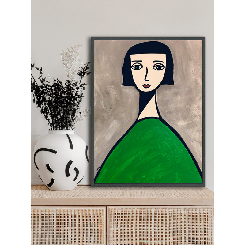 Woman In A Green Top, 31.75" H x 25.75" W