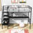Twin Size Metal Loft Bed With Built-In-Desk