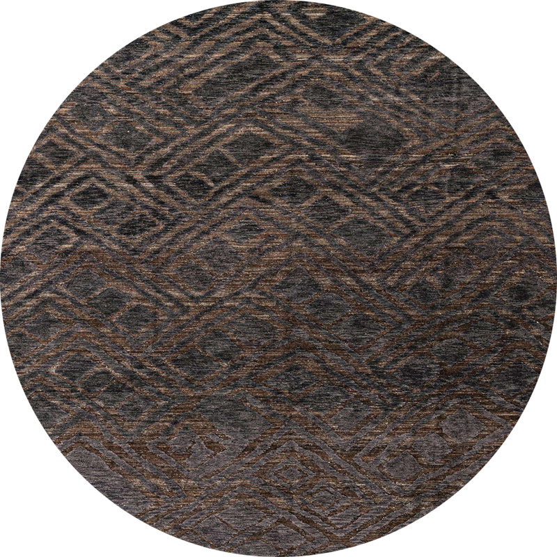 Tapis abstrait moderne 4888, Rond 6 pi