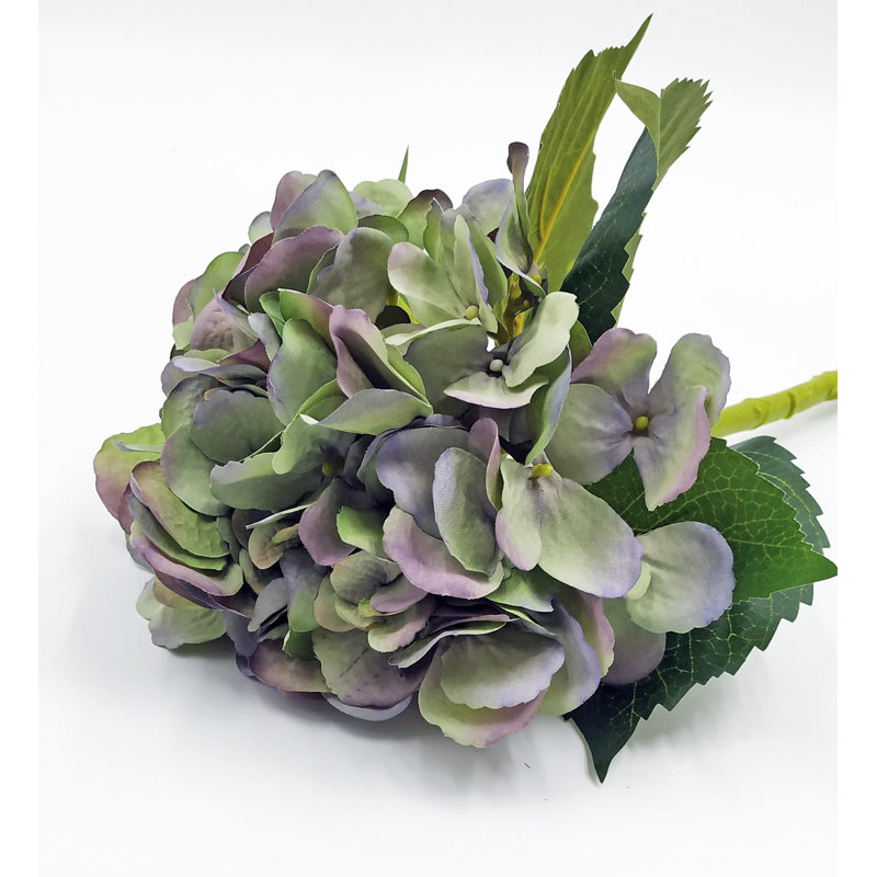 Silk Hydrangea Arrangement, Dried Green