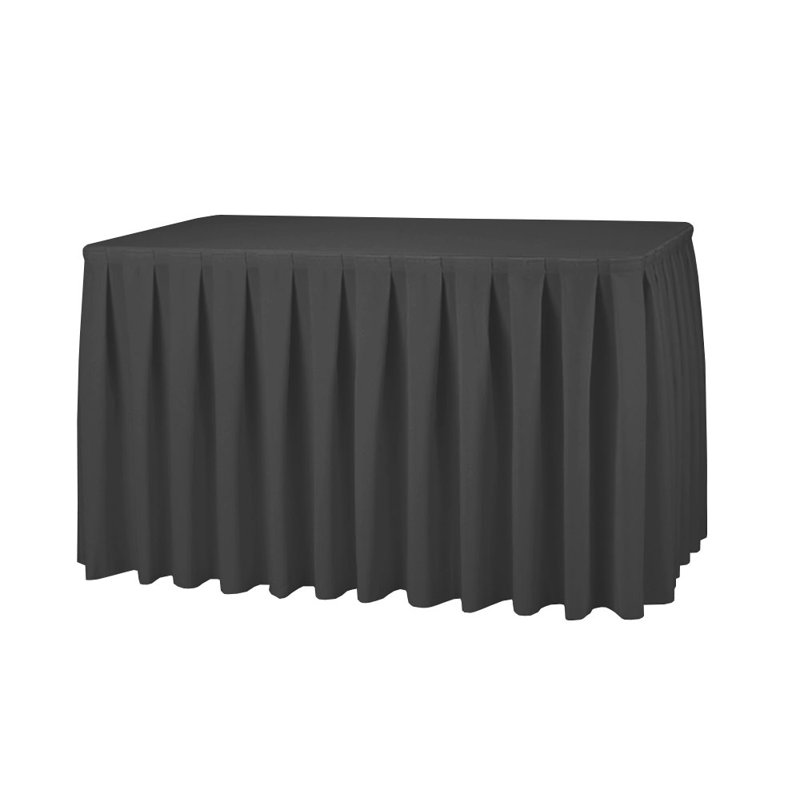 Danyae Table Skirt, Black, 75cm W x 427cm L