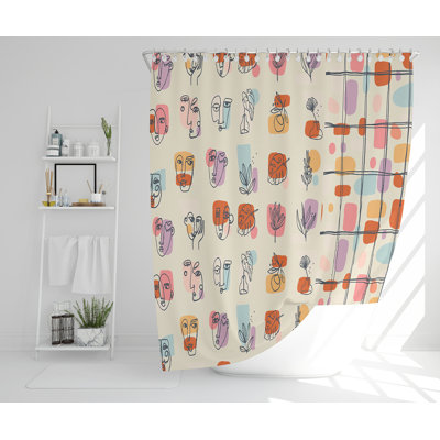 Ellara 13 Piece Polyester Shower Curtain Set