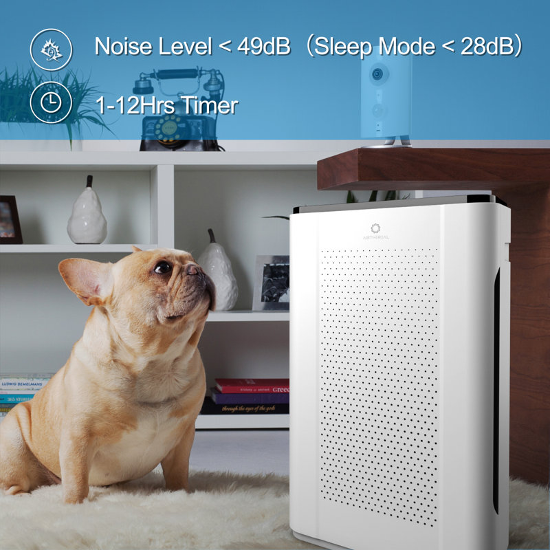 White HEPA Filter Ionic Air Purifier for Large Rooms