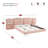 Michaelin Contemporary Minimalist Upholstered Platform Bed With Floating Nightstands-115199419