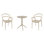 Ensemble bistro pour 2 personnes avec chaises ouvertes empilables 24 po Farrah