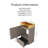 20" Freestanding Bathroom Vanity In Beige With Integrated Brushed Gold 304 Stainless Steel Sink Top-1035361298