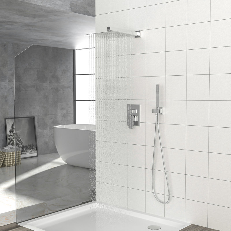 Douche double 10 po, avec pomme de pluie facile et douchette réglable à 360 °