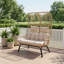 2-Person Patio Loveseat & Ottoman Set With Cushions & Washable Covers-433575300-433575303