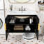 Meuble-lavabo simple mural moderne avec lavabo en céramique lisse et tablette réglable-392513198