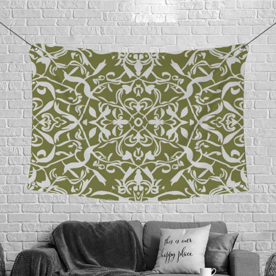 Floral Artwork Bathroom Microfiber Fabric Tapestry