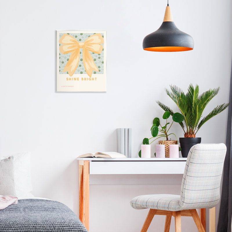Plaque murale jaune vif Shine, par Courtney Haley