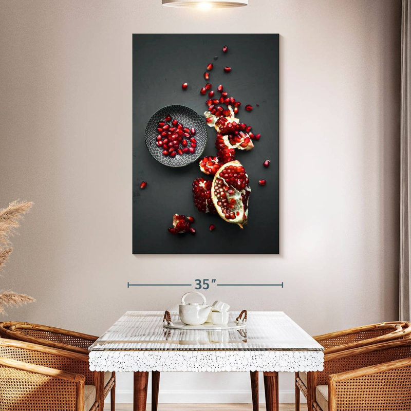 Yarlin Pomegranate Seeds, 51" H x 34" W