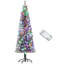 Arbre de Noël illuminé 6 pi HOMcom, arbre de Noël artificiel avec 170 lumières DEL bicolores et 429 branches, arbre de Noël enneigé avec support en métal-652059949