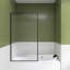 Porte de baignoire à cadre fixe avec verre cannelé l 33 po x H 58 po-98471653