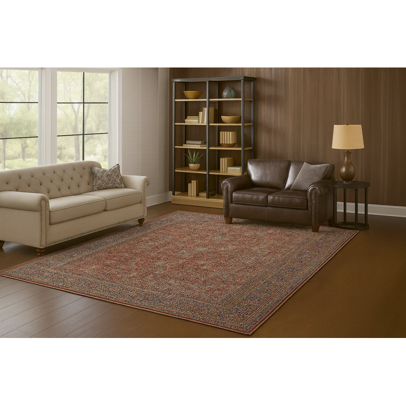 Tapis lavable ultra doux Crafters & Weavers de la collection Ushak, Rectangulaire 8 pi x 10 pi