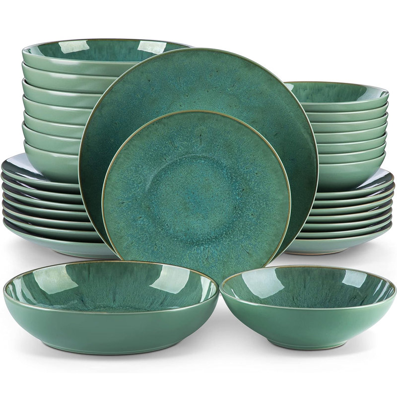 Vancasso Dinnerware - Set of 32, Green