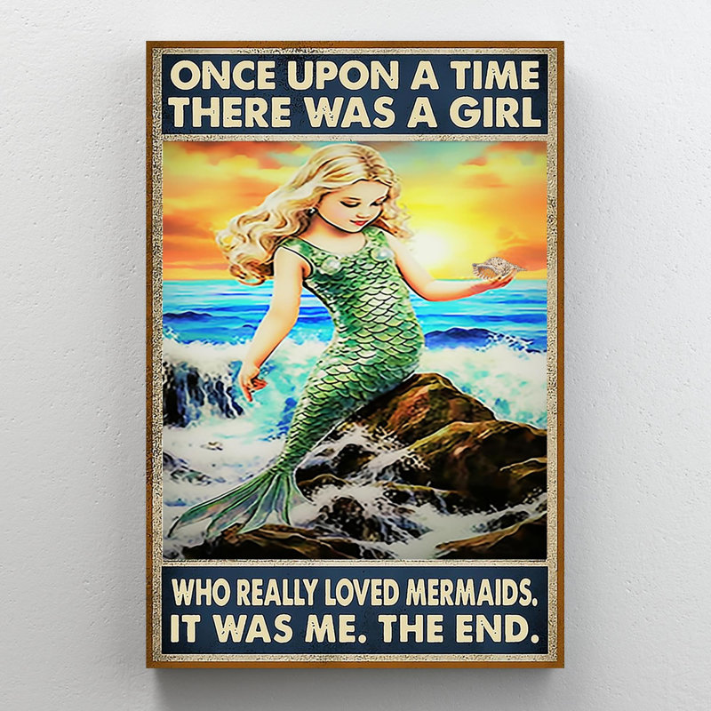 «Who Really Lived Mermaids», impression sur toile, H 20 po x l 16 po x P 1,25 po