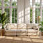 Canapé modulaire 3 places Cloud en chenille, dimensions : 267 cm (L) x 85 cm (P) x 95 cm (H).
