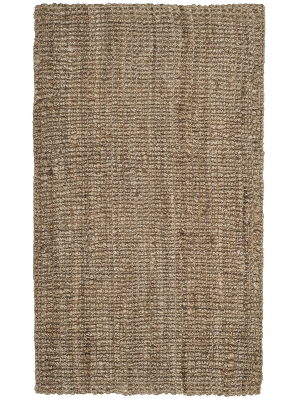 Alda Jute Natural / Gray Area Rug, Rectangle 2'6" x 4'