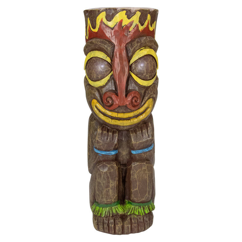 Statue tiki de feu d'extérieur 16 po