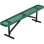 Banc de parc extérieur revêtu de thermoplastique, banc de jardin en métal robuste, banc commercial, résistant aux intempéries