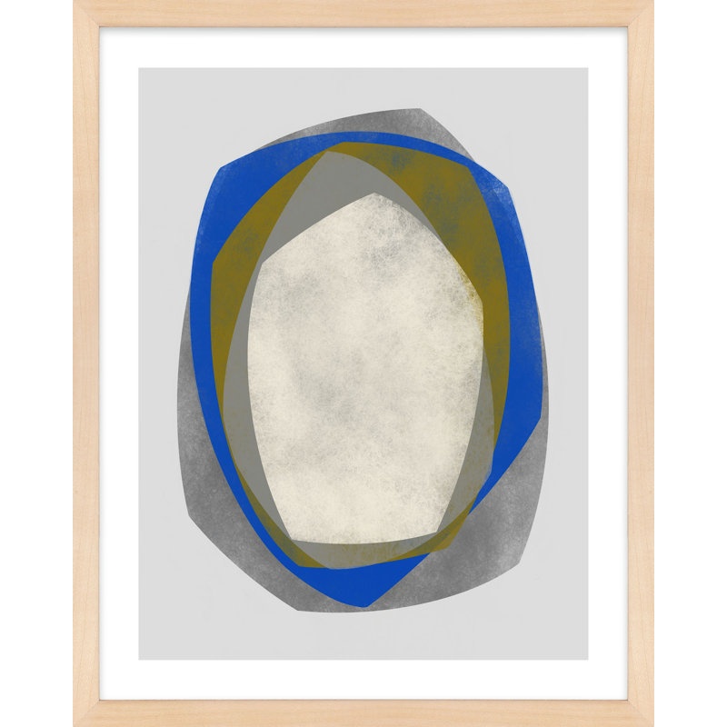 «Geode 2» par Jacques Pilon - peinture encadrée, Érable encadré, H 50 po x l 40 po