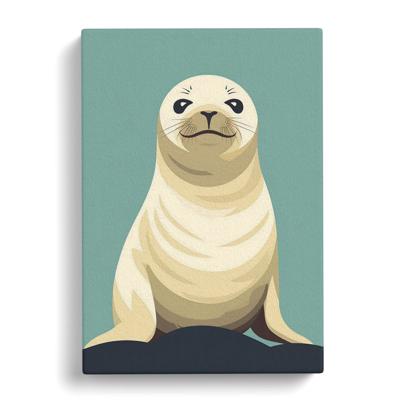 Seal Minimalism Art - Wrapped Canvas, 60cm H x 40cm W x 3cm D