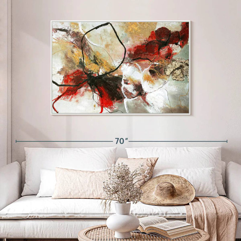 Flower Fall, Floating Frame White, 46" X 31"