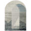 Hand Knotted Striped Area Rug in Silver/Gray/Blue-930682894