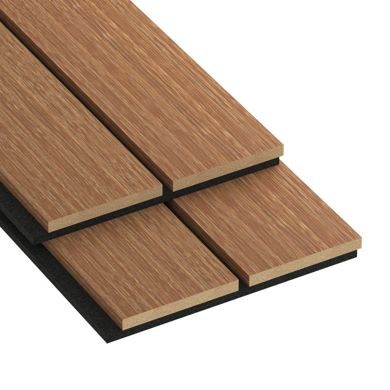 Panneaux muraux modernes en bois de 94 po x l 11,25 po avec lattes de 5 po de largeur - Panneaux décoratifs insonorisants et écologiques