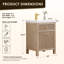 Meuble-lavabo simple Lala de 24 po avec lavabo intégré en céramique blanche (sans miroir)-1261318823