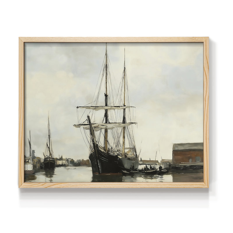Série nautique-XXX - reproduction encadrée, H 8 po x l 10 po, Naturel