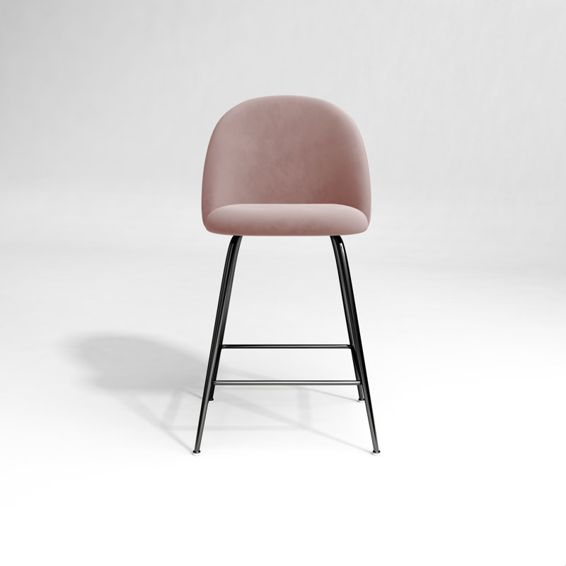 Ella Upholstered Counter Stool with Metal Frame