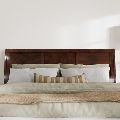 Lampley Solid Wood Sleigh Headboard
