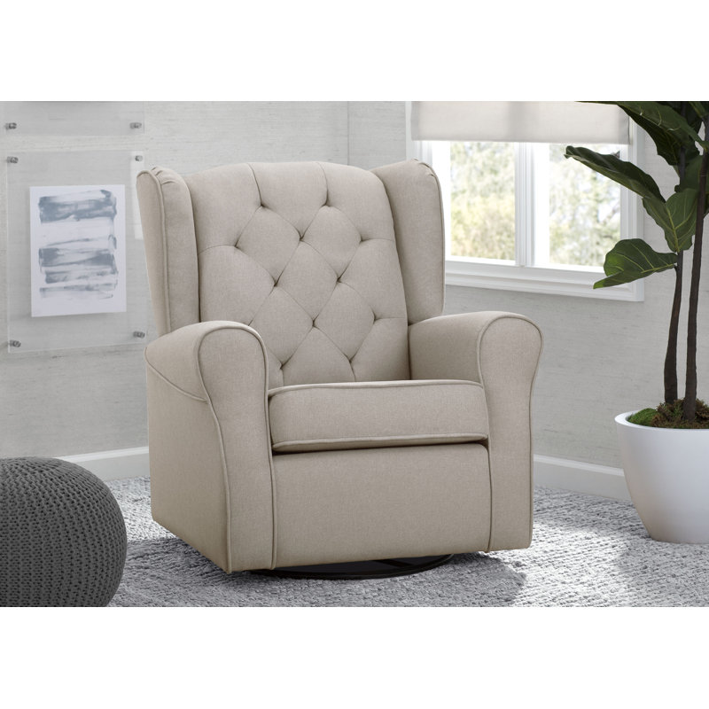 Fauteuil oscillant et oscillant Emma, Beige