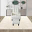 Fauteuil inclinable doux et confortable, en blanc crème, salon confortable, fauteuil à angle réglable blanc, tissu, dossier à pression, confort 105 - 150 degrés